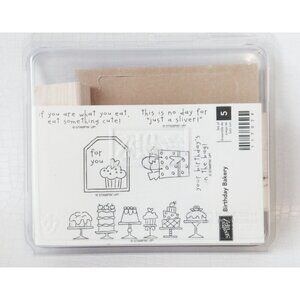 5 Vintage Rubber Stamp Birthday Bakery  Stampin Up For You Desserts Present